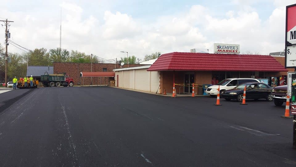 Parking lot paving